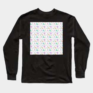 Pastel Skull Pattern Long Sleeve T-Shirt